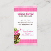 Bunte Kuchen-Bäckerei Visitenkarte (Rückseite)