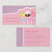 Bunte Kuchen-Pop-Bäckerei-Geschäfts-Karten Visitenkarte (Vorne/Hinten)