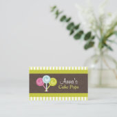 Bunte Kuchen-Pop-Bäckerei Visitenkarte (Stehend Vorderseite)