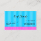 Bunte Kuchen-Pop-Nachtische Visitenkarte (Rückseite)