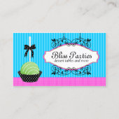 Bunte Kuchen-Pop-Nachtische Visitenkarte (Vorderseite)