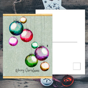 Bunte Kugeln Elegantes Frohes Weihnachten Familie