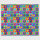 Bunte Kugeln Geschenkpapier (Flach)
