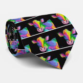 Bunte Kuh Krawatte (Gerollt)