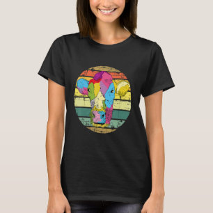 Bunte Kuh Vintage-Kuh Bauer Landwirt Tier T-Shirt