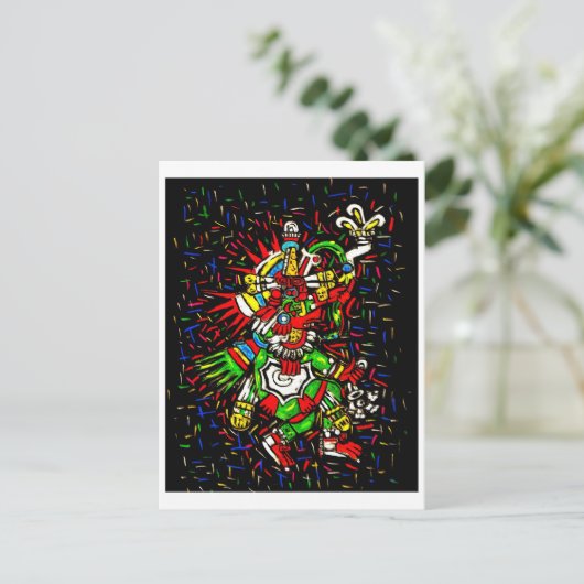 bunte kukulcan Postkarte (Stehend Vorderseite)