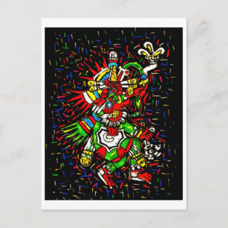bunte kukulcan Postkarte