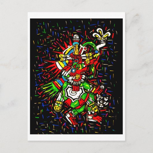 bunte kukulcan Postkarte (Vorderseite)