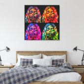 Bunte Kunst des Quiltens feiern Leinwanddruck (Insitu (Schlafzimmer))