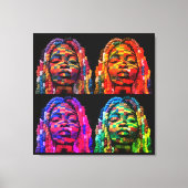 Bunte Kunst des Quiltens feiern Leinwanddruck (Vorderseite)