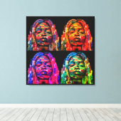 Bunte Kunst des Quiltens feiern Leinwanddruck (Insitu (Holzboden))