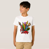 Bunte Kunst-Versorgungen T-Shirt (Vorne ganz)