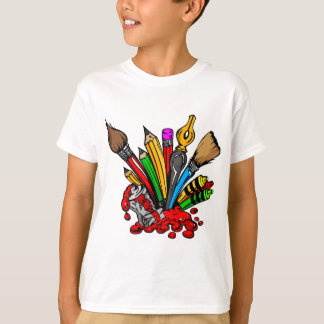 Bunte Kunst-Versorgungen T-Shirt