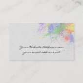 bunte Künstler-Farben-Spritzer 2 Visitenkarte (Rückseite)