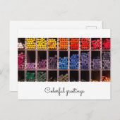 bunte Künstlerfarben im Fach Postkarte (Vorne/Hinten)