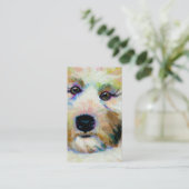 Bunte Kunstmalerei des niedlichen Visitenkarte (Stehend Vorderseite)