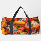 Bunte Kürbis Duffle Bag (Rückseite)