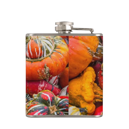 Bunte Kürbis Flachmann (Rückseite)