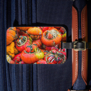 Bunte Kürbis Gepäckanhänger