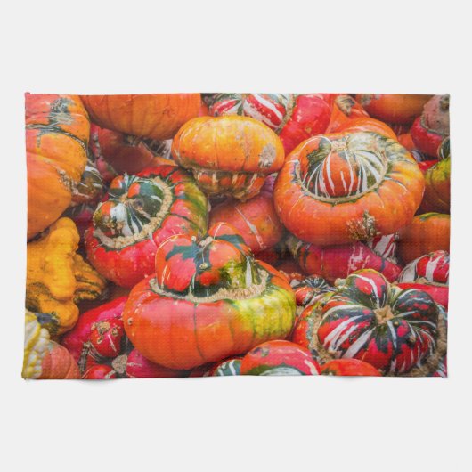 Bunte Kürbis Geschirrtuch (Horizontal)