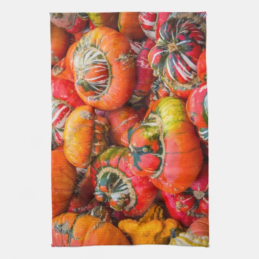 Bunte Kürbis Geschirrtuch (Vertikal)