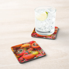 Bunte Kürbis Getränkeuntersetzer