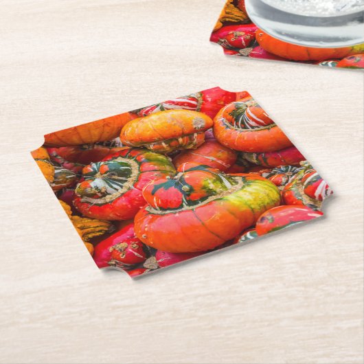 Bunte Kürbis Untersetzer (angewinkelt)