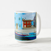 Bunte Lagune der Boots-Szenen-|Venetian Kaffeetasse (VorderseiteRechts)