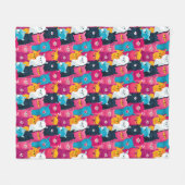 Bunte Lamas Fleecedecke (Vorderseite (Horizontal))