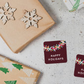 Bunte Lametta-Girlande Frohe Feiertage Aufkleber