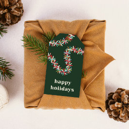 Bunte Lametta-Girlande Frohe Feiertage Geschenk-An Geschenkanhänger