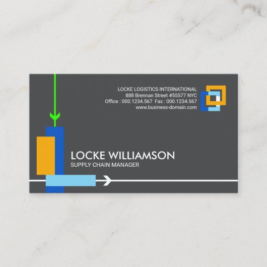 Bunte Land-Seeluftfracht packt World Wide Web ein Visitenkarte (Vorderseite)