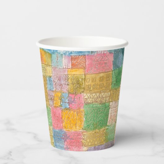 Bunte Landschaft - Paul Klee Pappbecher (Rückseite)