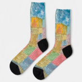 Bunte Landschaft - Paul Klee Socken (Linkes Detail)