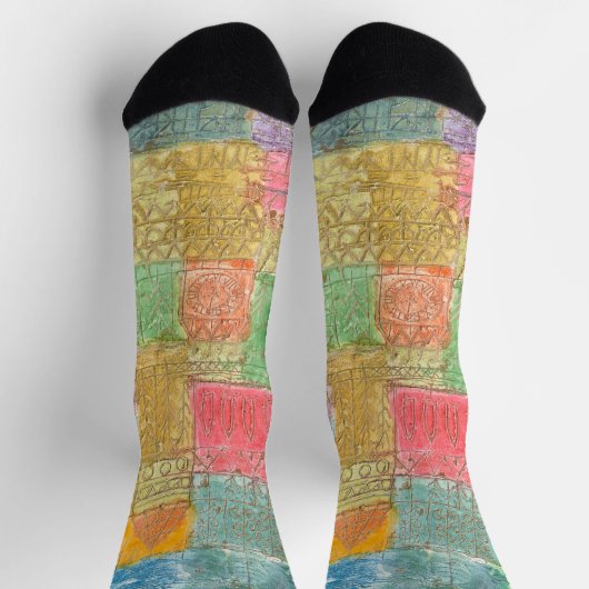 Bunte Landschaft - Paul Klee Socken (Oben)