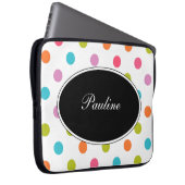 Bunte Laptop-Monogramm-Hülsen Laptopschutzhülle (Vorne Rechts)