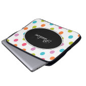 Bunte Laptop-Monogramm-Hülsen Laptopschutzhülle (Vorne Knopf)