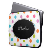 Bunte Laptop-Monogramm-Hülsen Laptopschutzhülle (Vorderseite Links)