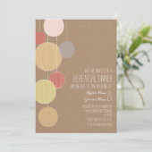 Bunte Laternen-Cardstock inspirierte Probe Einladung (Stehend Vorderseite)