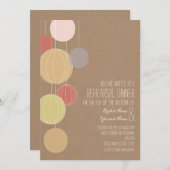 Bunte Laternen-Cardstock inspirierte Probe Einladung (Vorne/Hinten)