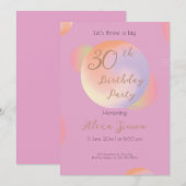 Bunte, lebendige Geburtstagsparty Einladung (Vorne/Hinten)