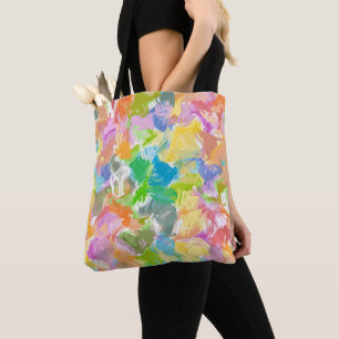 Bunte lebendige Sommer-Farbspritzer-Muster Tasche