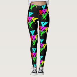 bunte Leggings der Form-90s