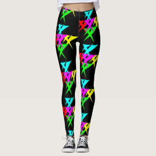 bunte Leggings der Form-90s
