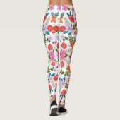 Bunte Leggings mit einem lebendigen Blumenmuster  (Rückseite)