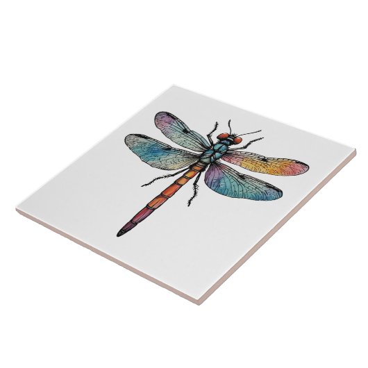 Bunte Libelle Fliese (Seite)