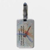 BUNTE LIBELLE GEPÄCKANHÄNGER (Rückseite vertikal)