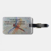 BUNTE LIBELLE GEPÄCKANHÄNGER (Rückseite horizontal)