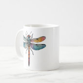 Bunte Libelle Kaffeetasse (Vorderseite Links)