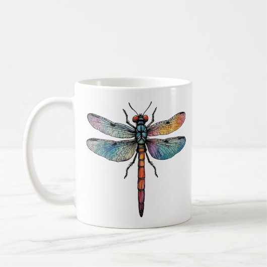 Bunte Libelle Kaffeetasse (Links)